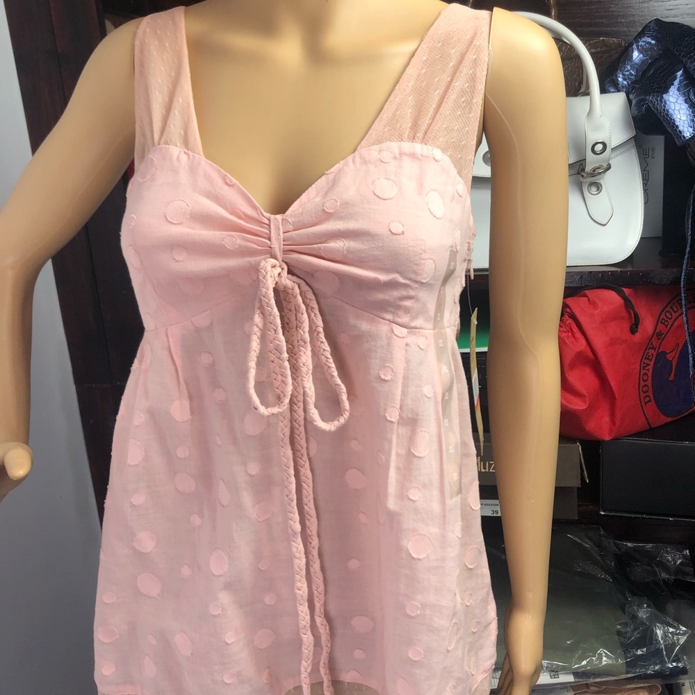 DKNY jeans junior sweetheart neck line with ties
